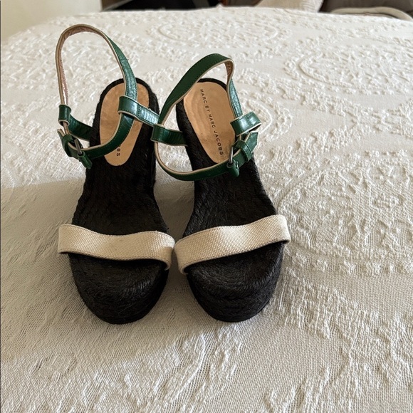 Marc By Marc Jacobs Shoes - BNWOT Green and Cream Wedge Espadrille by Marc Jacobs